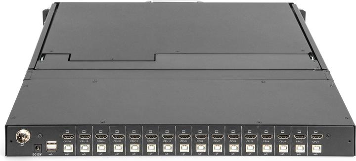 Actual product image Digitus Modular console with 17 TFT48.3cm 8Port KVM Touch 8 x HDMI, HD resolution, ES keyboard