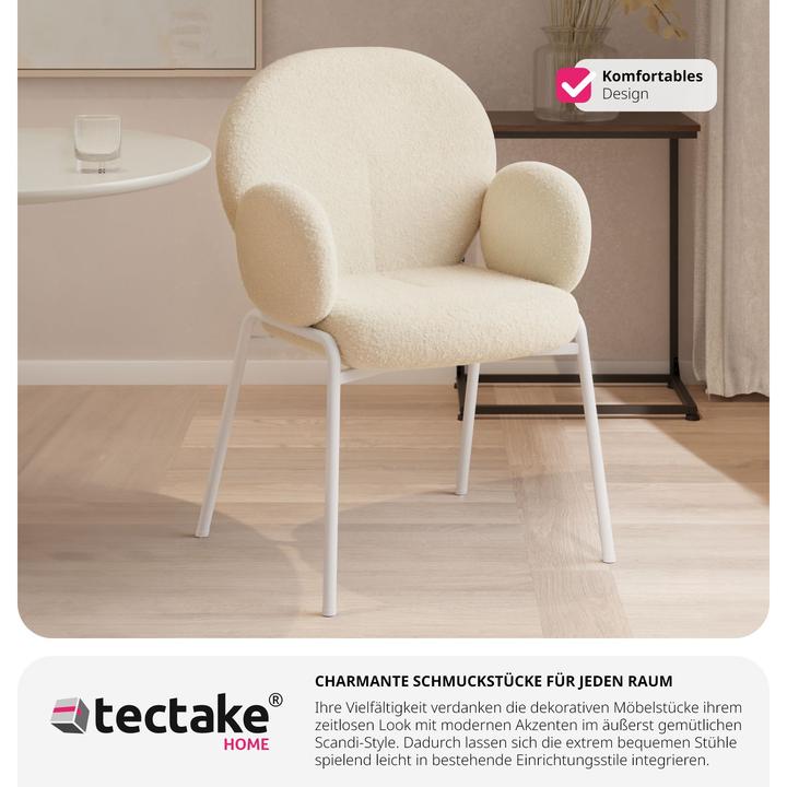 Image du produit tectake Set de 4 chaises Scandi rembourrées