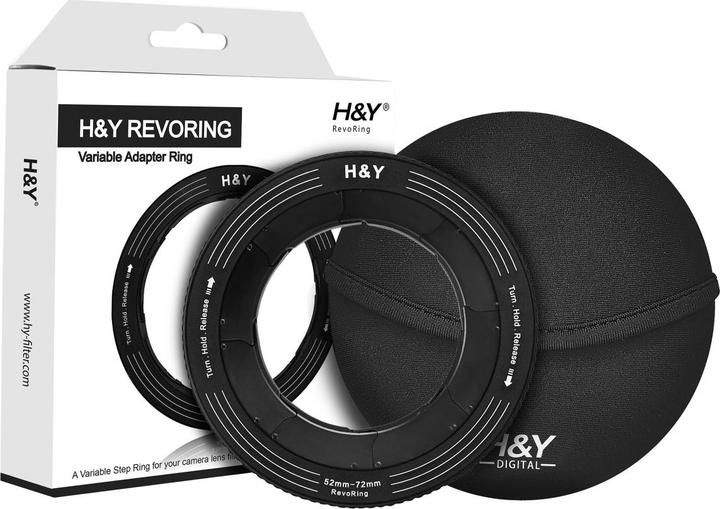 Actual product image H&Y REVORING 52-72mm filter adapter for 77mm filters (Obective filter holder, 77 mm)