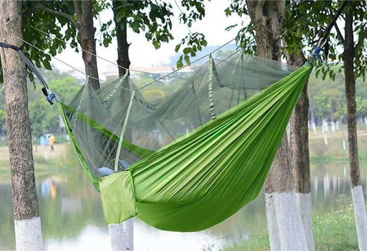 Produktbild Verk Group Camping-Hängematte mit Moskitonetz (150 kg)