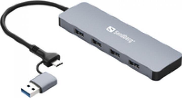 Sandberg USB-C/A to 4xUSB 3.0 hub (USB-A, USB-C, 4 ports)