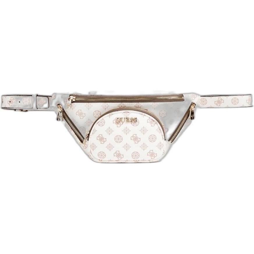 Guess Donna Bianco Donne, Marsupio, Utility Vibe, Textile Fanny Pack, White, For Women,