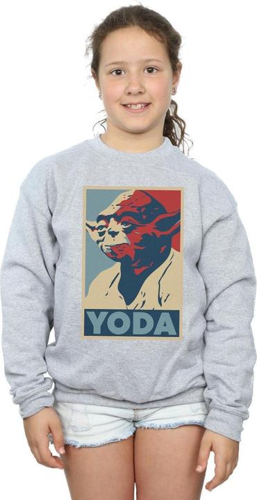 Actual product image Star Wars Girls Yoda Poster Sweatshirt (128)