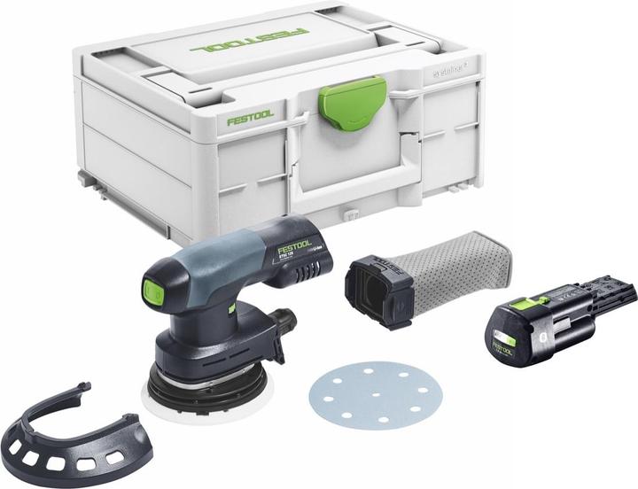 Produktbild Festool ETSC 125-Basic Akku Exzenterschleifer 18 V 125 mm Brushless + 1x Akku 3,0 Ah + Systainer - (Exzenterschleifer)