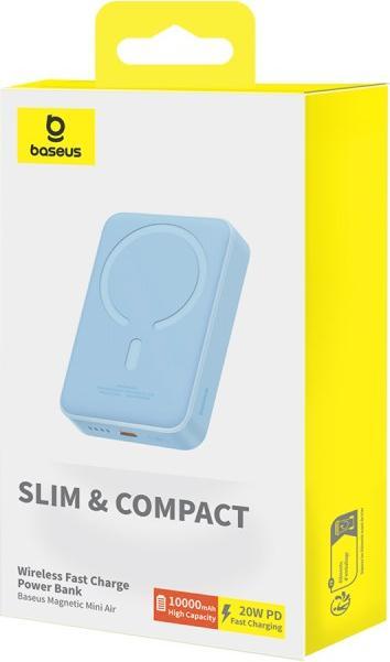Actual product image Baseus Magnetic Mini Air Powerbank 10000mAh 20W (blue) (10000 mAh, 20 W, 37 Wh)