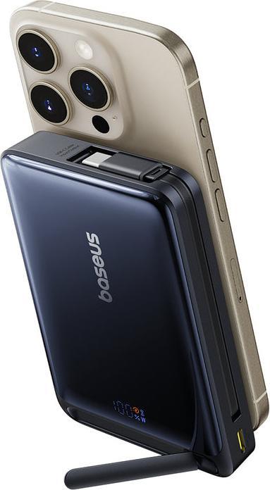 Actual product image Baseus Nomos Qi2 magnetic powerbank, USB-C 10000mAh 45W (10000 mAh, 45 W)