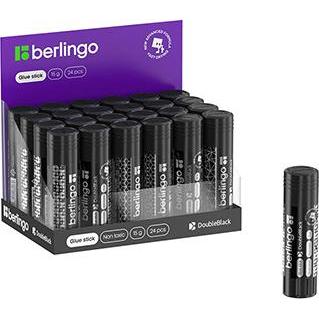 Berlingo, Colla stick, klej w sztyfcie Double black, czarna, 24szt