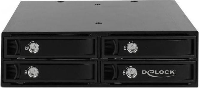 Produktbild Delock 5.25? Wechselrahmen für 4 x 2.5? SATA / SAS HDD / SSD 12 Gb/s