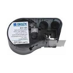 Brady, Etiketten, M-51-427, selbstlaminierendes Vinyl, Weiss/Transparent, 25,4 x 19,05(63,5) mm, permanent, für Kabel