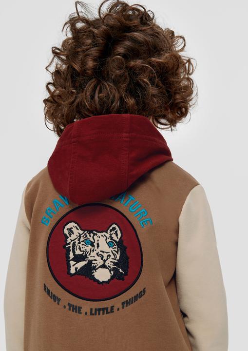 Produktbild s.Oliver Sweatshirt Jacke Sweatshirtjacke im College-Style (128, 134)
