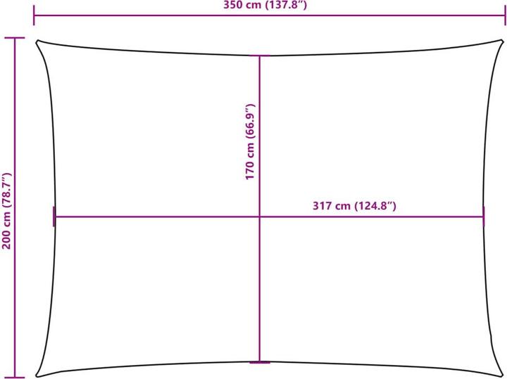 Produktbild vidaXL Sonnensegel (200 x 350 cm)