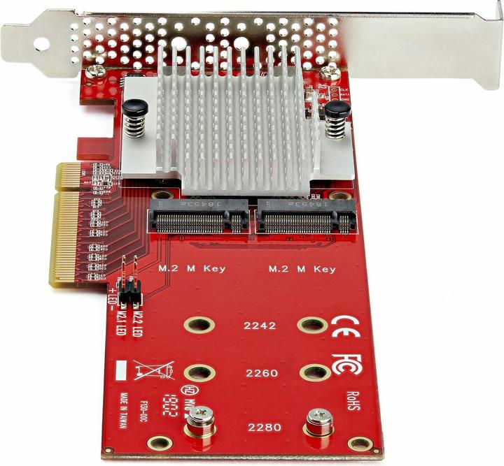 Image du produit StarTech .com x8 Adaptateur SSD double M.2 PCIe