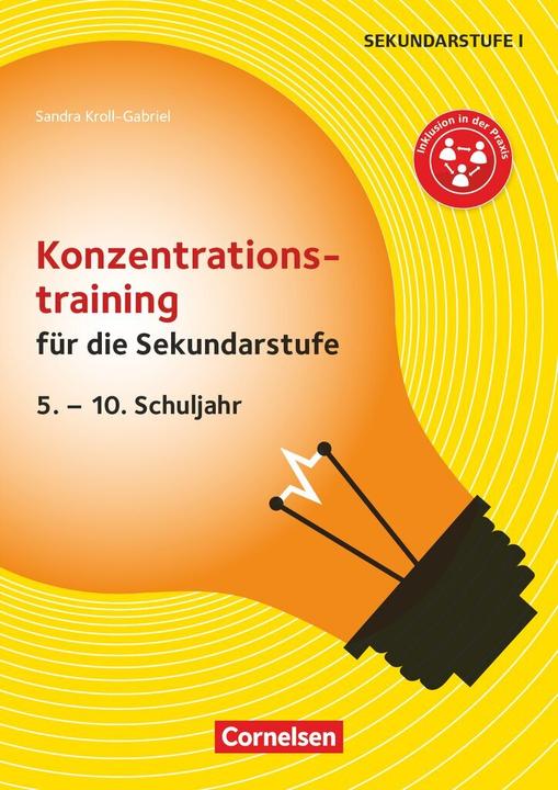 Produktbild Konzentrationstraining für die Sekundarstufe (Deutsch, Kroll-Gabriel, Sandra, 2018)