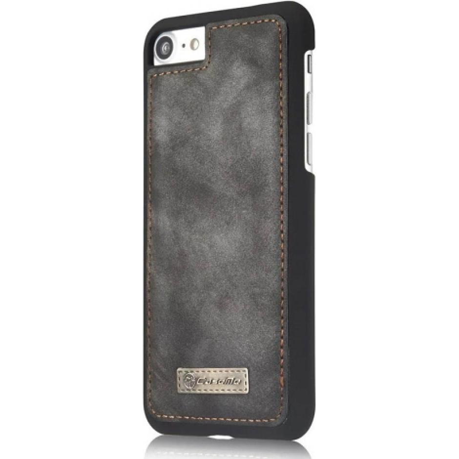 Caseme Apple iPhone 8 Echtleder Portemonnaie Karten Hülle (Apple iPhone 8), Smartphone Hülle, Schwarz