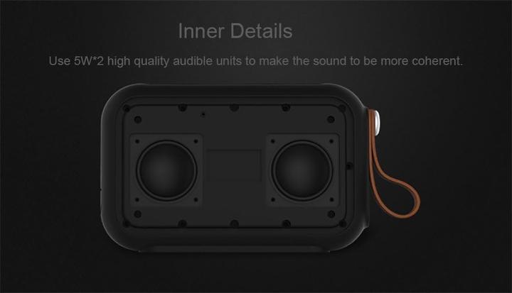 Actual product image Remax Fabric Bluetooth Speaker, Portable Black