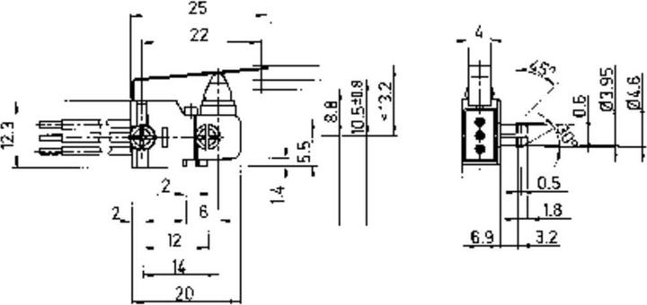 Immagine prodotto Marquardt 1022.2201 Microinterruttore 1022.2201 24 V/DC 2 A 1 x On/(On) Tasto IP67