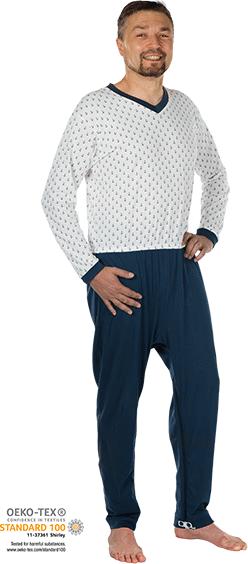 Image du produit Suprima Pyjama de soins long unisexe avec fermeture éclair dos et jambes foral, rouge foncé L
