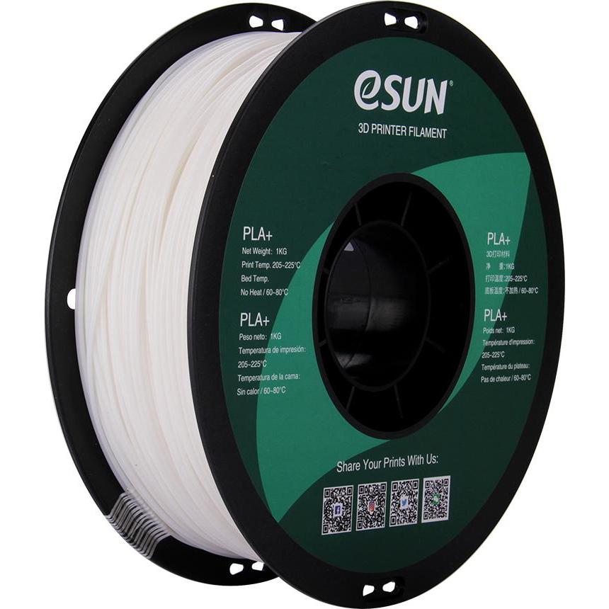 Thumbnail - eSUN PLA+ Filament 1.75mm Weiss 1Kg (PLA+, 1.75 mm, 1000 g, Weiss), 3D Filament, Weiss