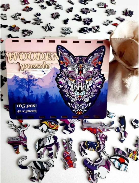 Actual product image Fa Lixen Wooden puzzle fox XL 165 pieces in gift box (165 pieces)