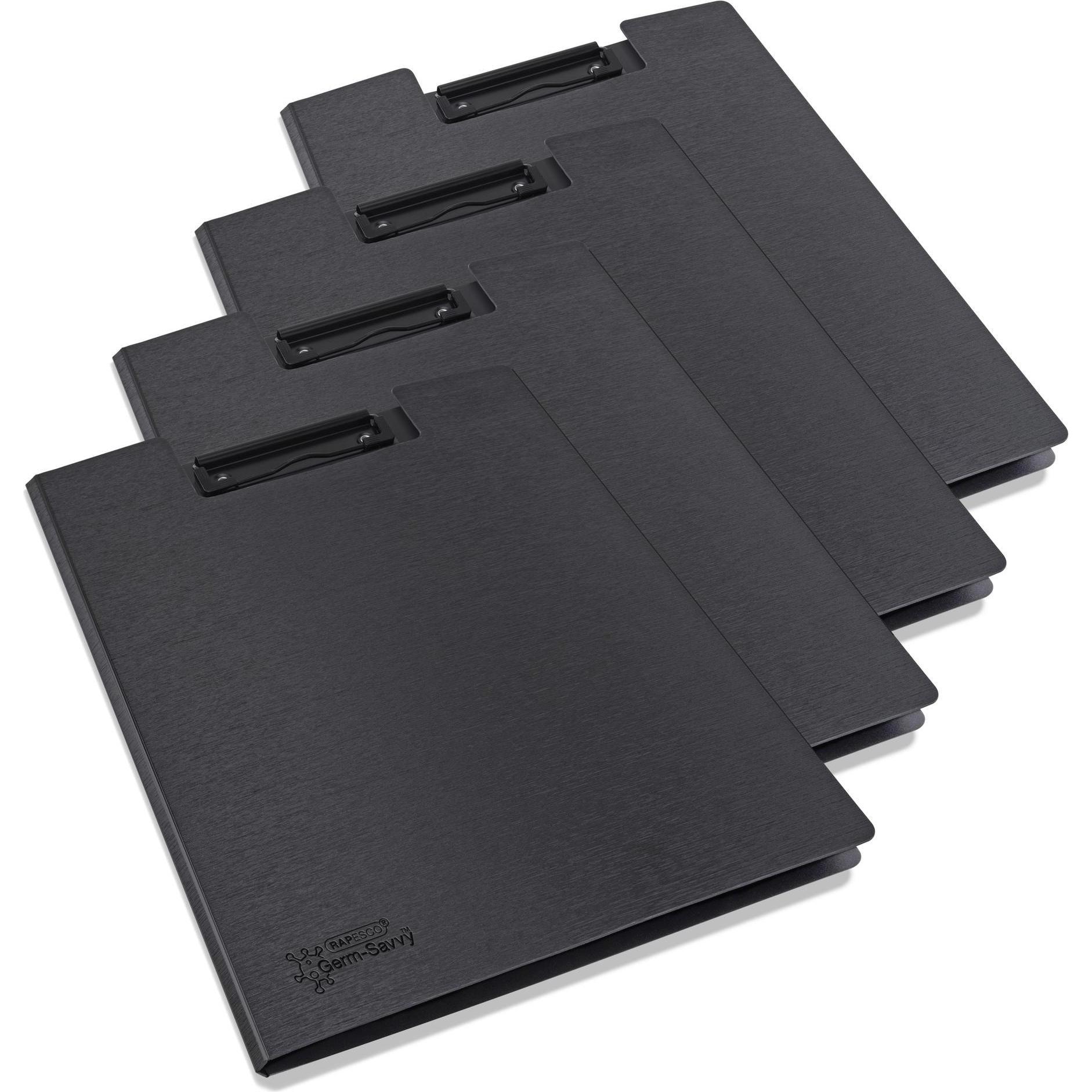 Rapesco, Unterlage, Klemmbrettmappe Germ-Savvy 1641 DIN A4 schwarz Kunststoff (21 x 29.5 cm)