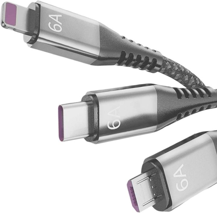 Image du produit Wekome Câble 3en1 USB-A Raython Rapide (1.20 m, 20 W)