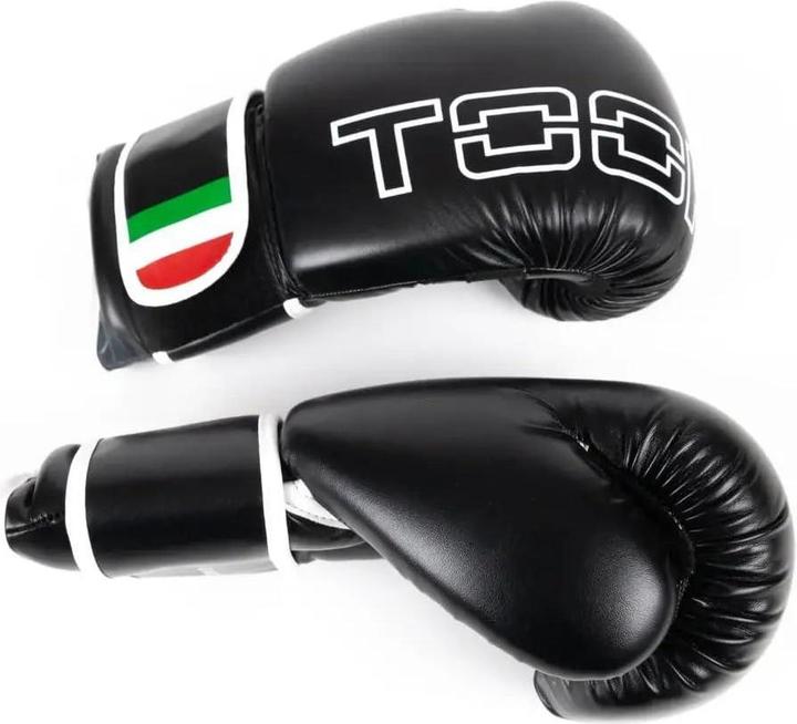 Actual product image Sko Boxing gloves TOORX LEOPARD BOT-001 8oz black eco leather (8 OZ)