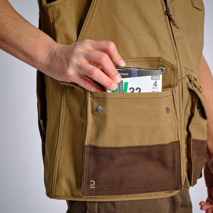 Produktbild Solognac Jagdweste 500 Renfort viele Taschen braun (S)