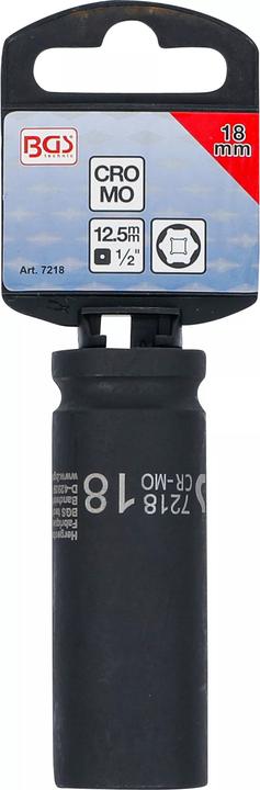 Produktbild BGS Kraft-Steckschlüssel-Einsatz Sechskant, tief Antrieb Innenvierkant 12,5 mm (1/2") SW 18 mm (18 mm)