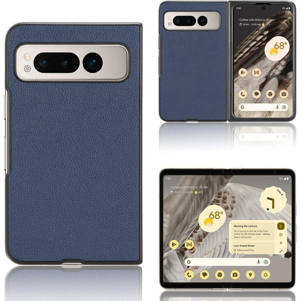 Thumbnail - Cover-Discount Google Pixel Fold - Klassische Schutzhülle dunkelblau (Google Pixel Fold), Smartphone Hülle, Blau