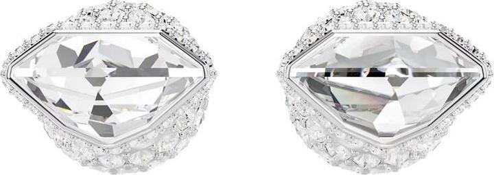 Produktbild Swarovski Lucent Oorknopjes mit Pavé und Bal in Weiss (Rhodiumbeschichtet)