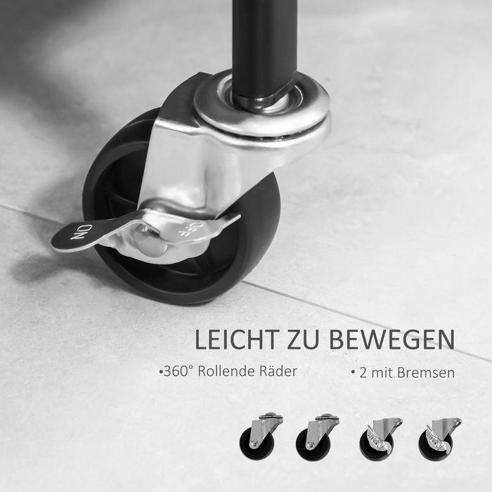 Immagine prodotto Swisshandel24 Kleiderständer auf Rollen, Garderobenständer mit Kleiderstange, Schuhablage