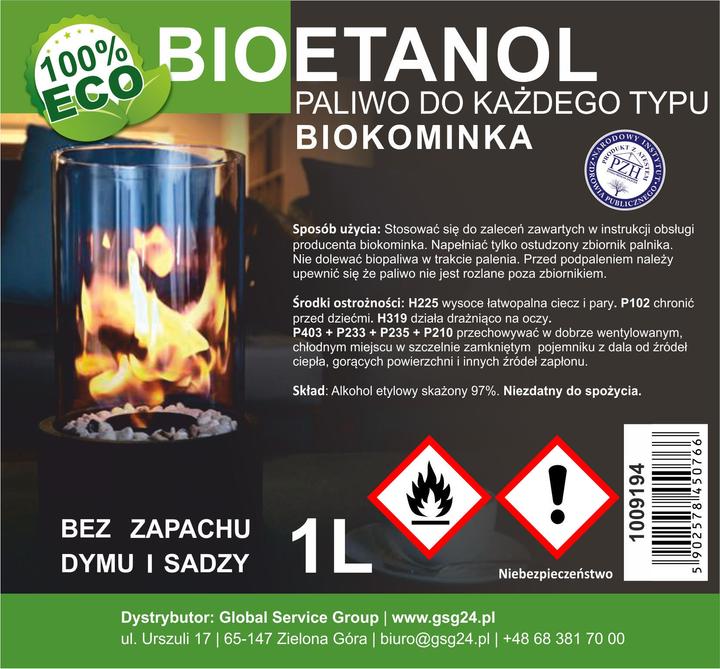 Produktbild Gsg24 Bioalcohol bioethanol BIO fuel for biofireplace 1L
