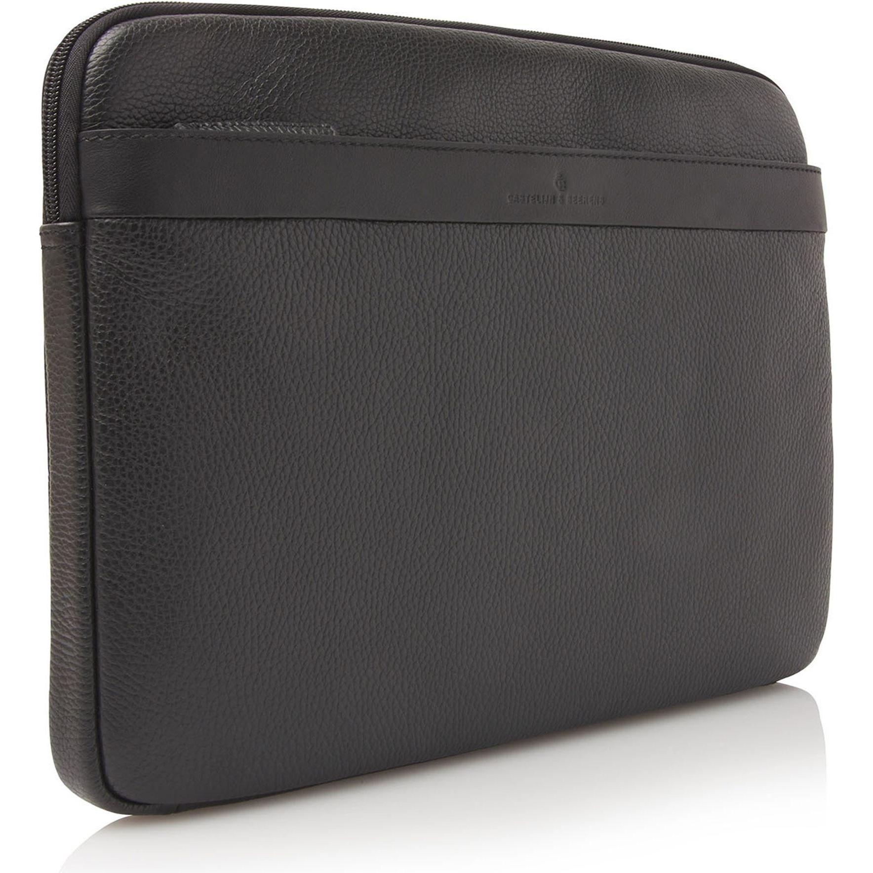 Thumbnail - Castelijn & Beerens Romeo Laptophülle Leder 38 cm Laptopfach (14.17"), Notebooktasche, Schwarz