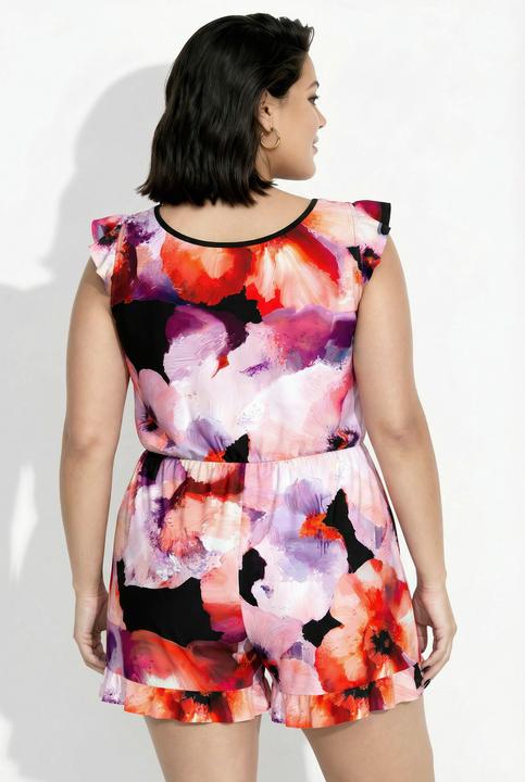 Produktbild Ulla Popken Badekleid, Blüten, Rüschen, Softcups (58, 60)