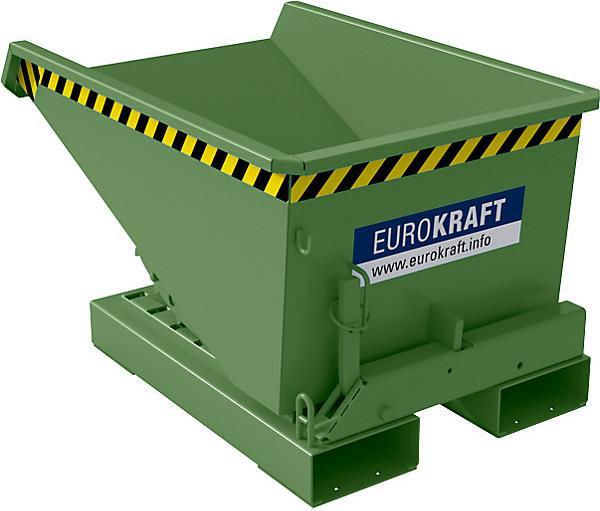 Produktbild eurokraft pro Kippbehälter mit Abrollmechanismus, Stahlblech (150 l)