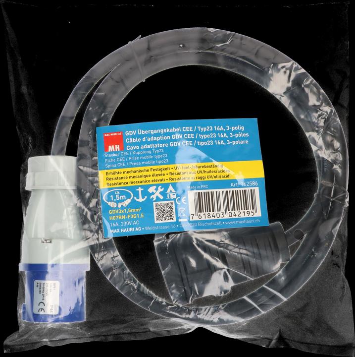 Actual product image Max Hauri Adapter cable (1.50 m, Type 23)