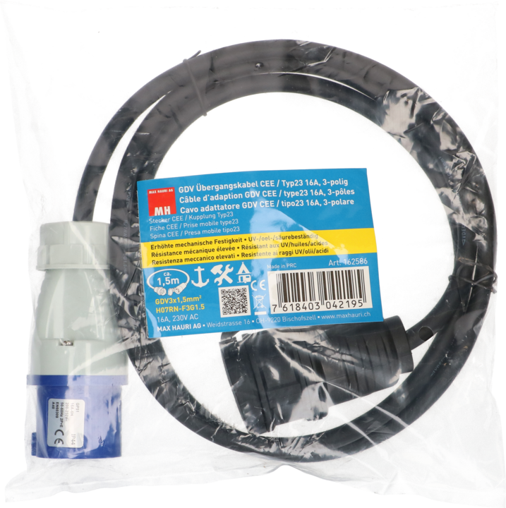Actual product image Max Hauri Adapter cable (1.50 m, Type 23)