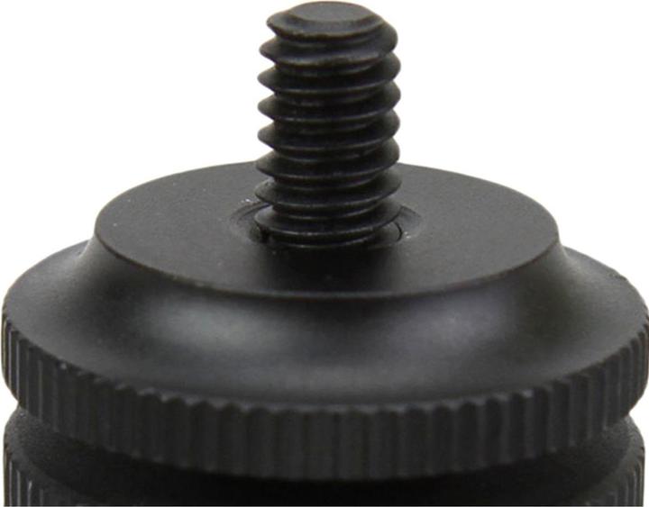 Actual product image Caruba Hot shoe adapter Universal hot shoe > 1/4" male thread (with spacer) Black (Flash unit adapter)
