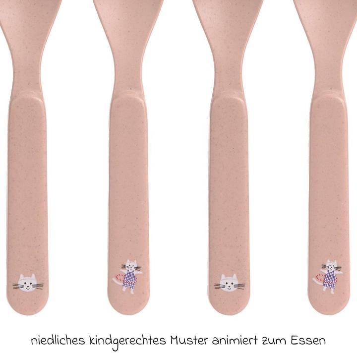 Produktbild Lässig Kinderlöffel Tiny Team Cat 4 Stück, Braun