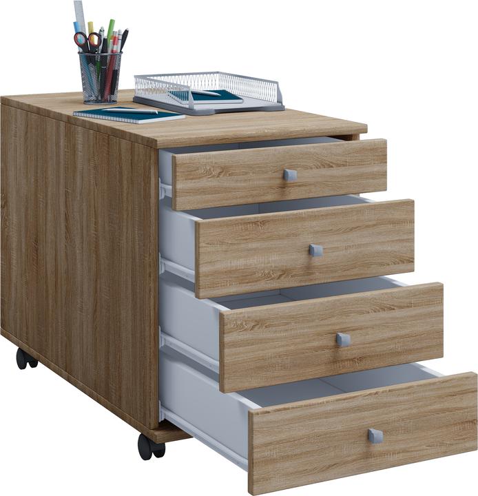 Actual product image VCM Wooden office cabinet mobile pedestal Lona with drawer (42 x 80 cm)