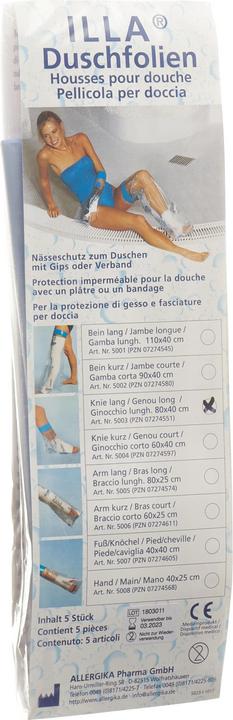 Illa Film de protection pour la douche 80x40cm pied genou (Douches / Bains)