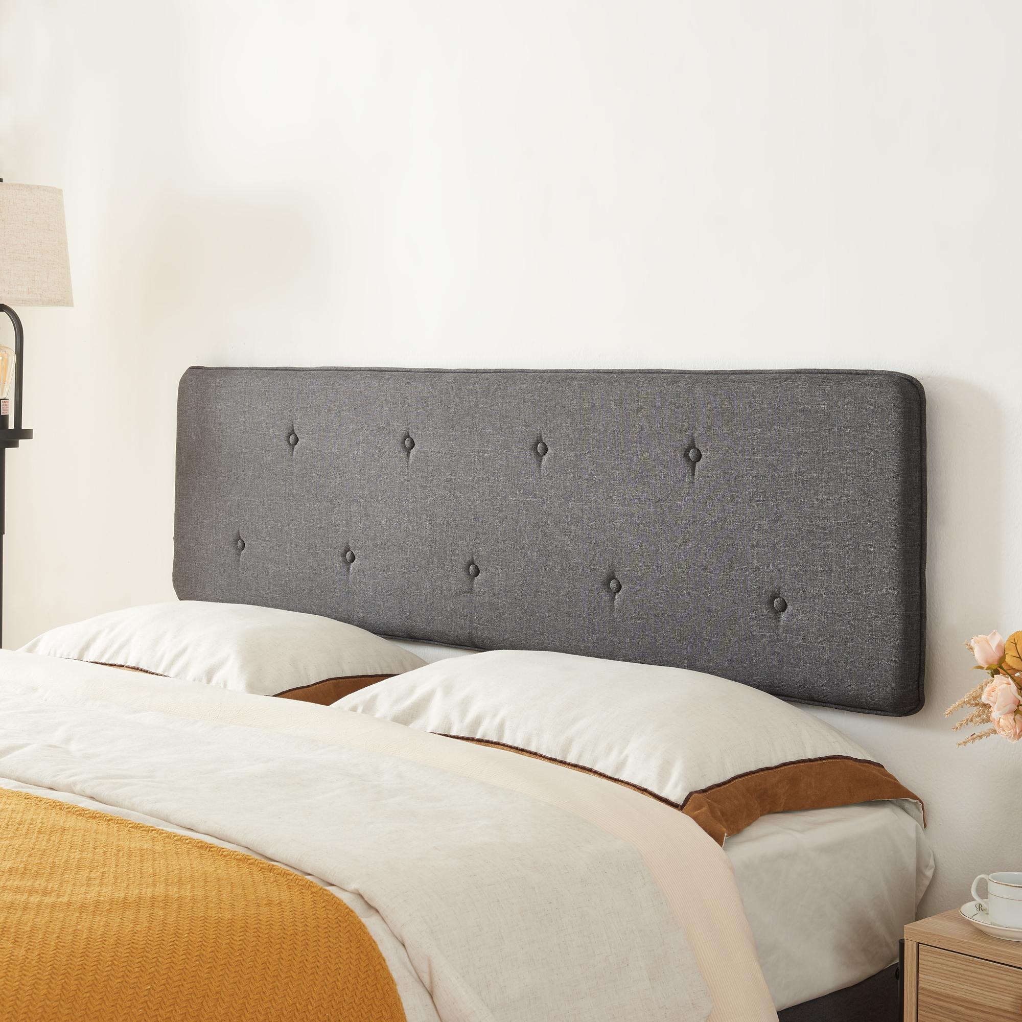 En.Casa, Bett Zubehör, Kopfteil Tokke 160x52 cm Grau