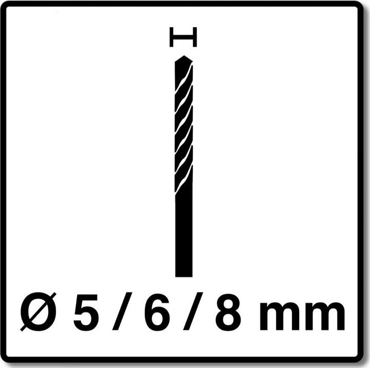 Actual product image Alpen Carbide multi-purpose drill bit set (8 mm)