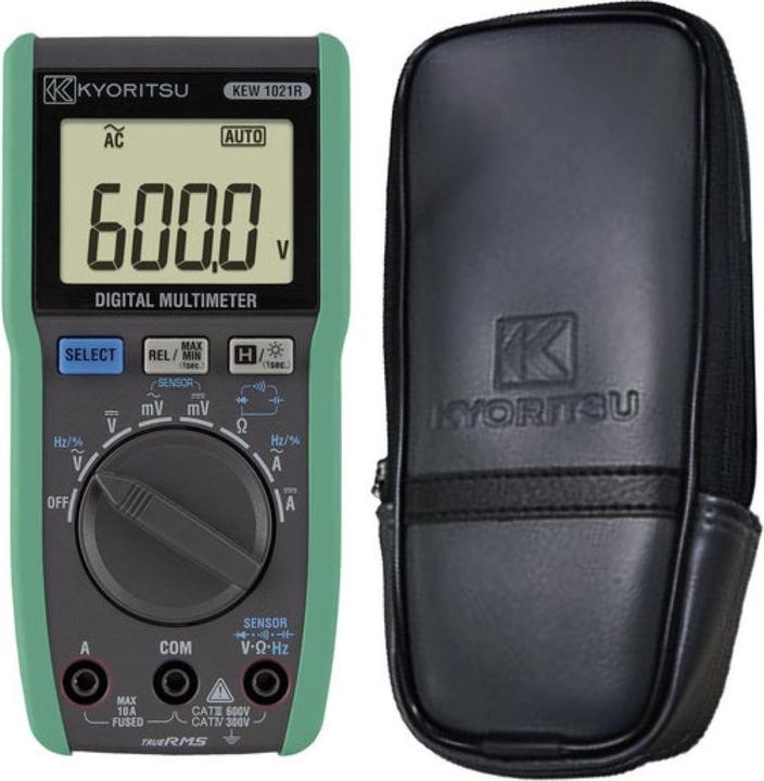 Kyoritsu 01021R080A Digitales TRMS-Multimeter, Lieferung mit Tragetasche (CAT II 1000V, CAT III 600V, CAT IV 300V, Handheld multimeter)