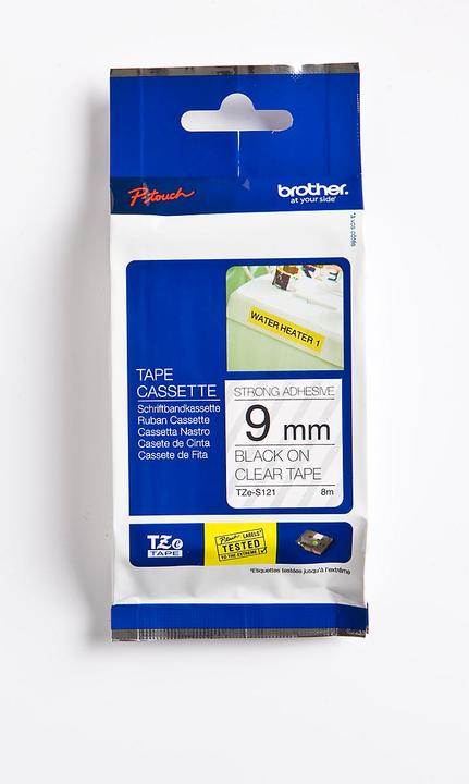 Actual product image Brother TZe-S121 (0.90 cm, Transparent)
