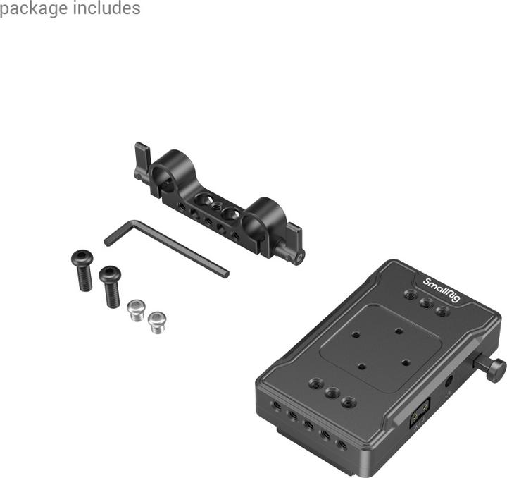 Produktbild SmallRig 3498 V Mount Battery Adapter Plate (Basic Version) with Dual Rod Clamp