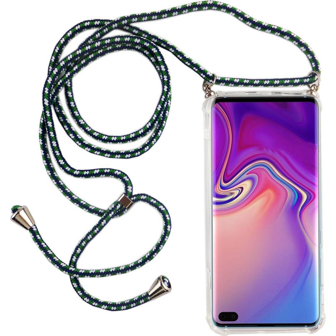 Thumbnail - König Design Handyhülle für Samsung Galaxy S10 Plus Schutzcase Backcover Bumper Transparent, Handykette, Transparent
