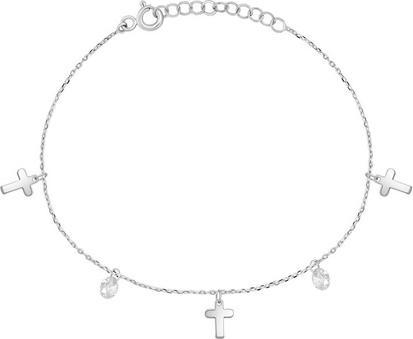 Produktbild Brilio Stylish bracelet made of white gold with crosses BRA009AUW