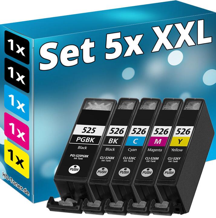 Produktbild Druckfuxx 5x DRUCKER PATRONEN mit CHIP für CANON PIXMA MG6150 MG6250 MG8150 MG8