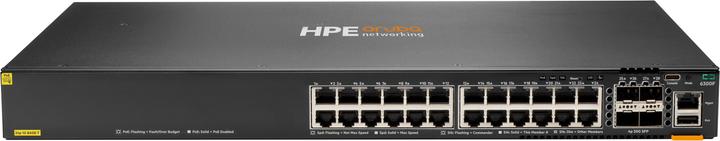 Produktbild HPE Aruba 6300F 24-port 1GbE PoE & 4-port SFP56 Managed L3 Gigabit Ethernet (10/100/1000) Power over (24 Ports)